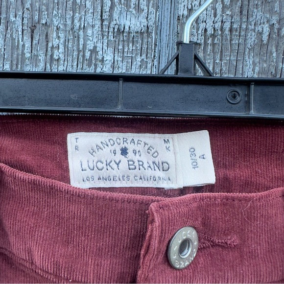 New nwt 🏷️ Lucky brand corduroy maroon pants size 10 - Picture 3 of 7